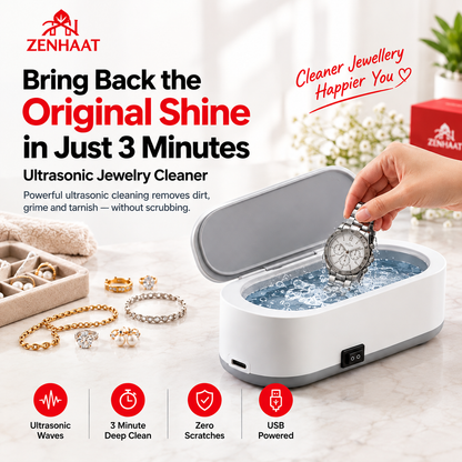 ZenHaat Pro Mini Ultrasonic Jewellery Cleaner