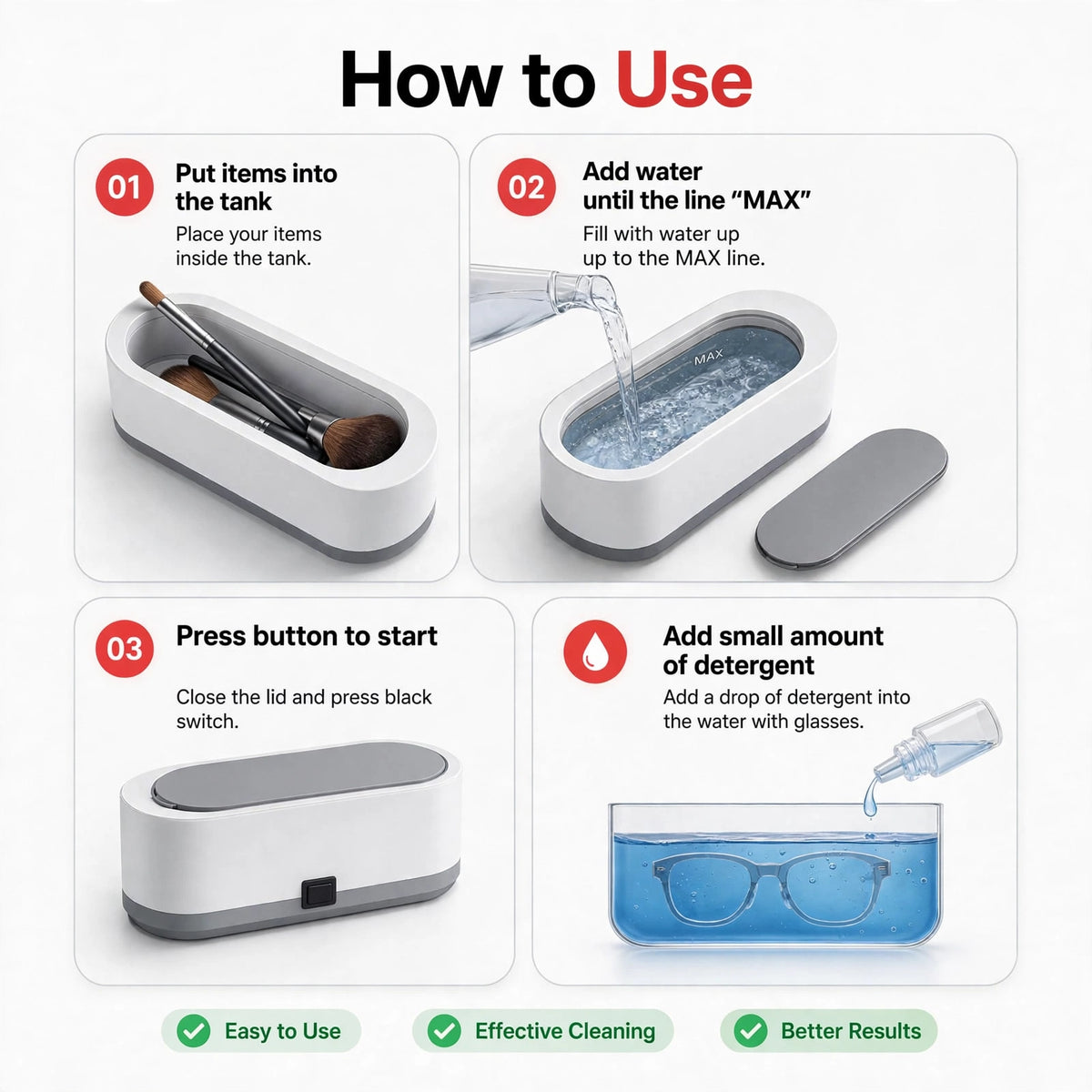 ZenHaat Pro Mini Ultrasonic Jewellery Cleaner