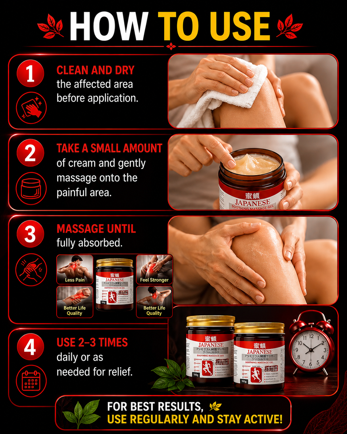 Japan Secret™ Instant Pain Relief Soothing Massage Gel (Buy1 Get1)