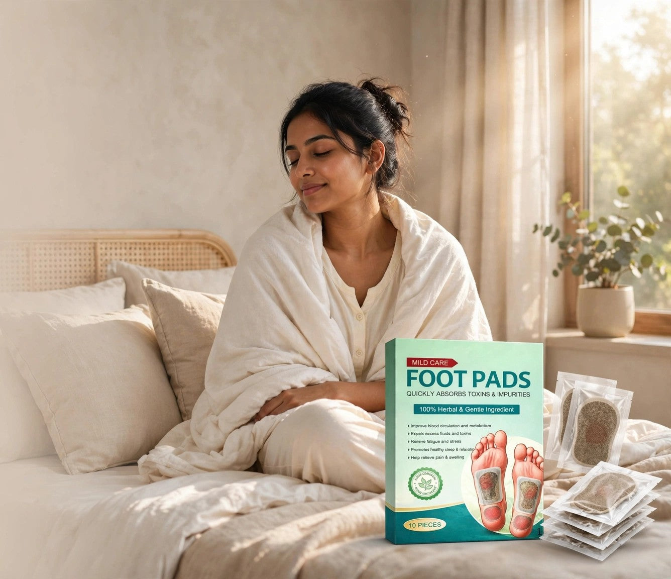 ZenHaat Herbal  Detox Foot Pads (Pack of 1) 10 Patches