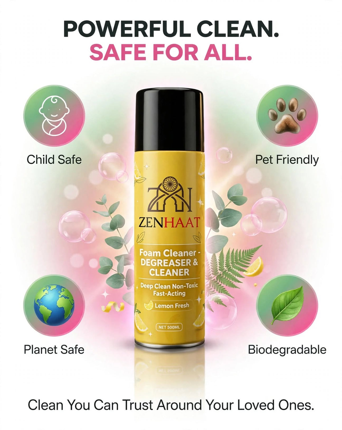 ZENHAAT Power Foam - All-in-One Cleaner Buy 1 Get 1 Free